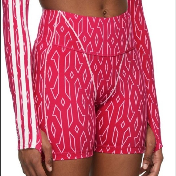 adidas Ivy Park Monogram Short Bold Pink Tights - Picture 2 of 8